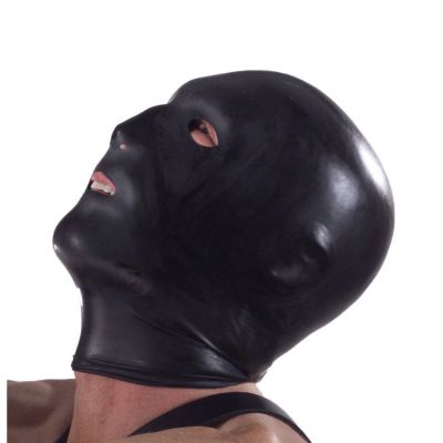 Black Hood with Eye Mouth and Nose Holes